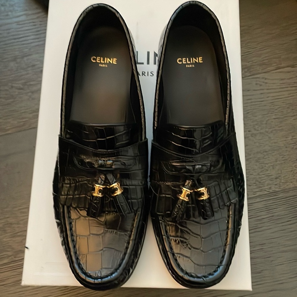 EUC Celine Crocodile Loafers